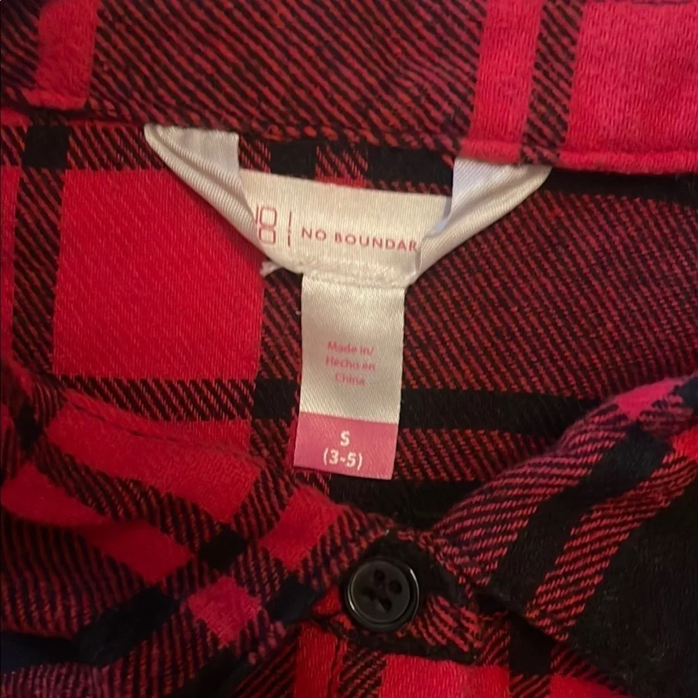 Red and Black Plaid Kids Shirt